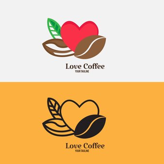 Geweldig bedrijfslogo coffeeshop branding teken, identiteit en label café