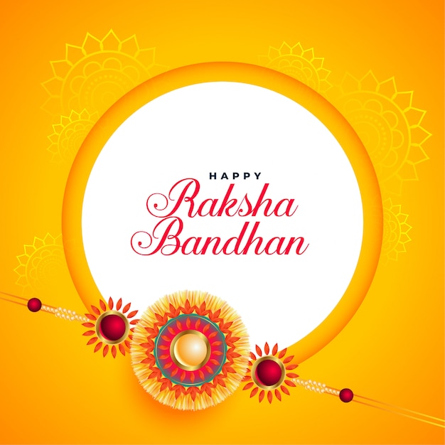 Geweldige raksha bandhan festivalkaart met rakhi