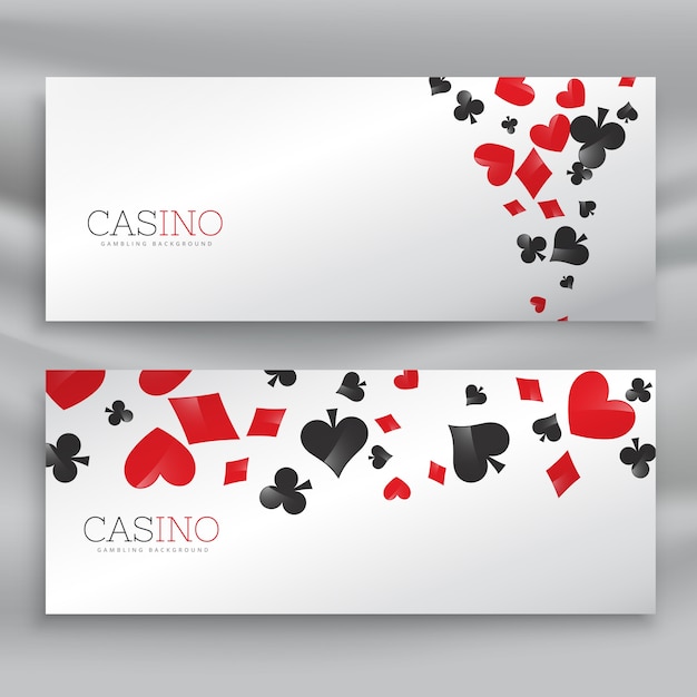 Gratis vector geweldige set van casino banners