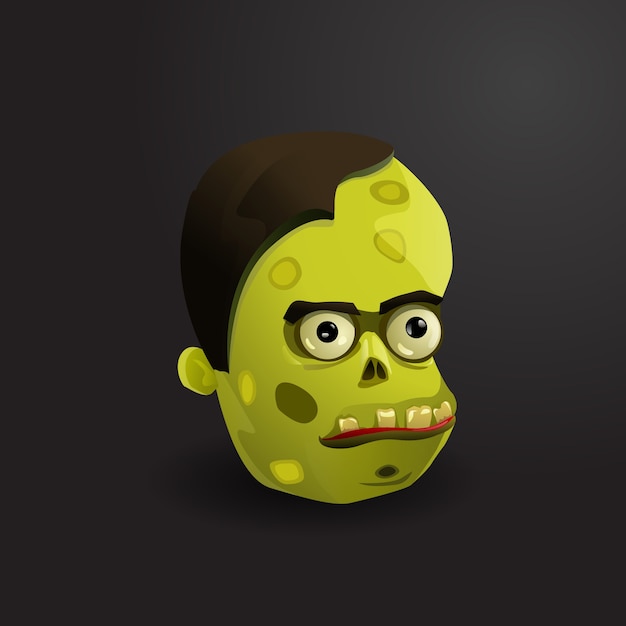 Gratis vector gezicht van zombie vector illustratie