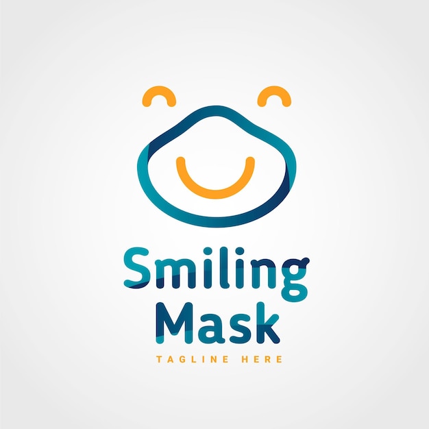 Gratis vector gezichtsmasker logo sjabloon