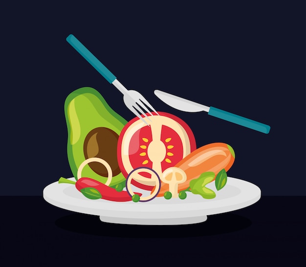 Gratis vector gezond eten vers