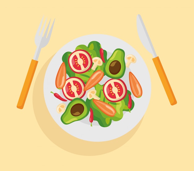 Gratis vector gezond eten vers