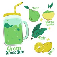 Gratis vector gezond smoothie recept