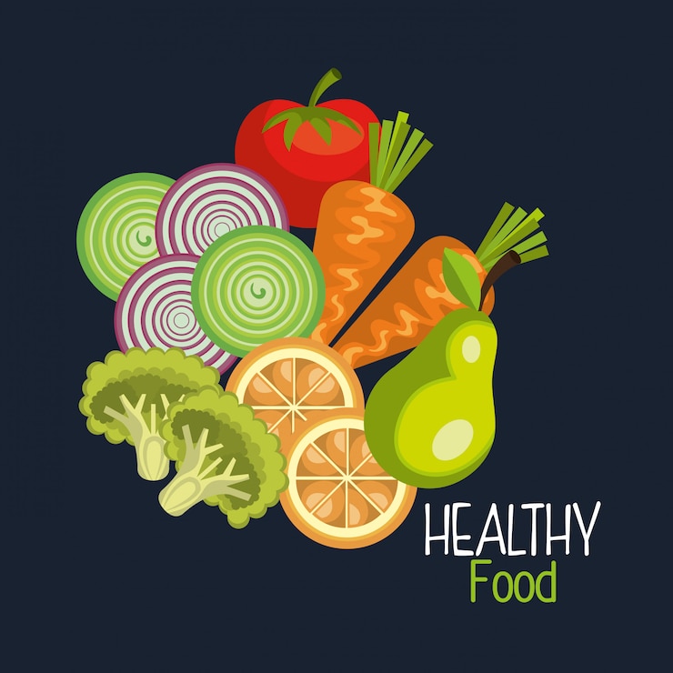 Gratis Vector gezond voedselontwerp