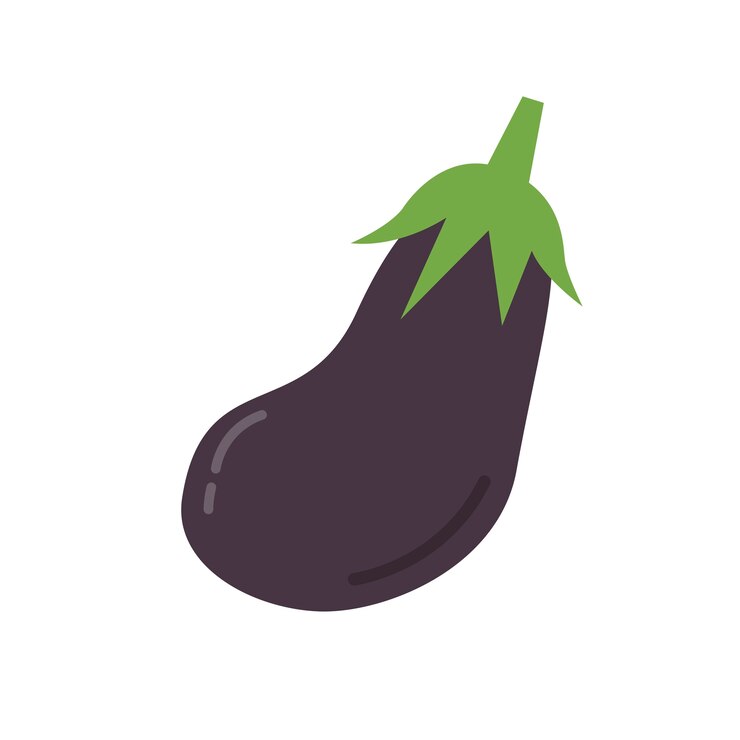 Gratis Vector gezonde paarse aubergine grafische illustratie