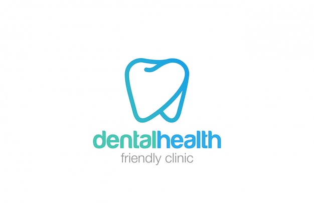 Gezondheid Dent Logo lineaire stijlicoon.