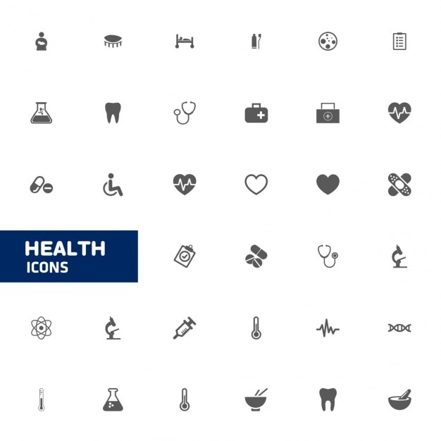 Gratis vector gezondheid icon set