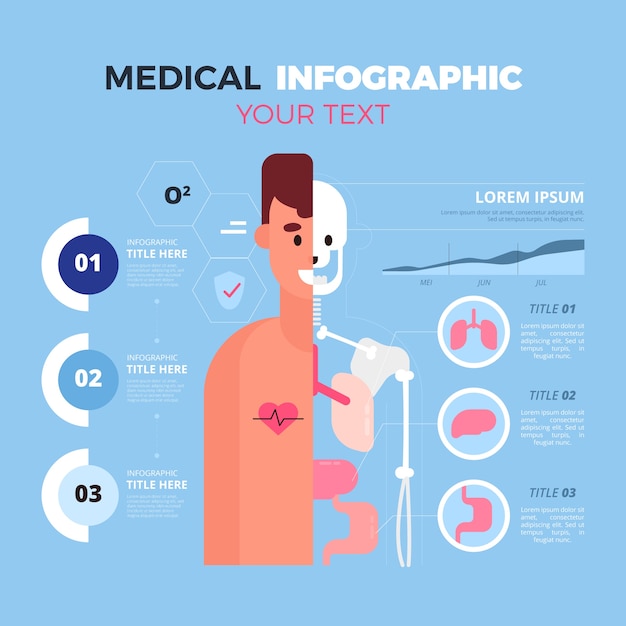 Gratis vector gezondheid medische infographic