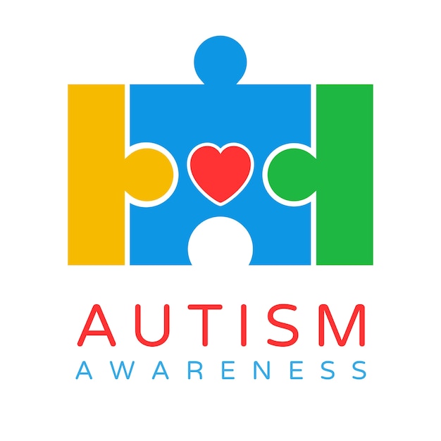 Gezondheid plat ontwerp autisme logo