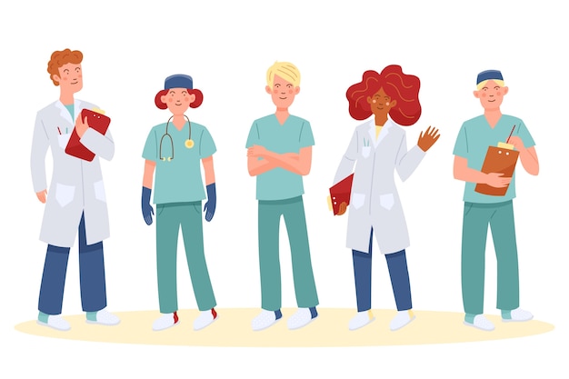 Gratis vector gezondheid professioneel team concept