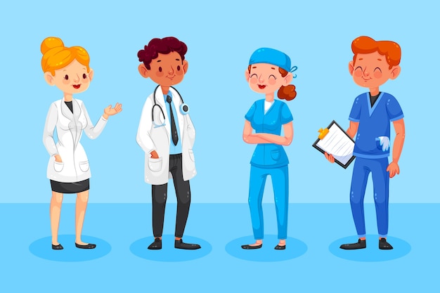 Gratis vector gezondheid professioneel team