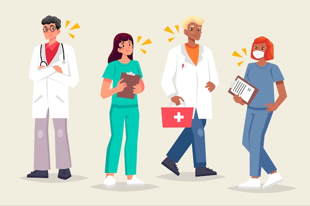 Gratis vector gezondheid professioneel team