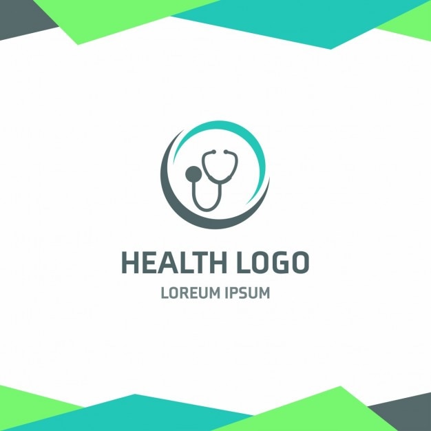 Gratis vector gezondheid stethoscoop logo template
