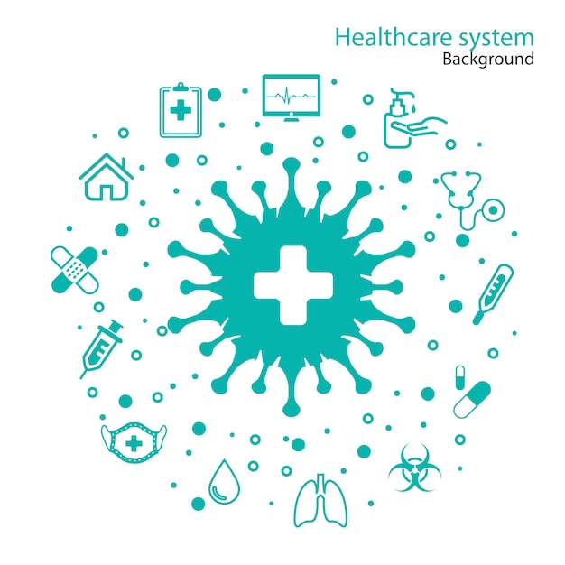 Gratis vector gezondheidszorg systeem