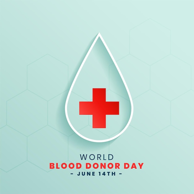 Gezondheidszorg wereld bloeddonor dag concept posterontwerp