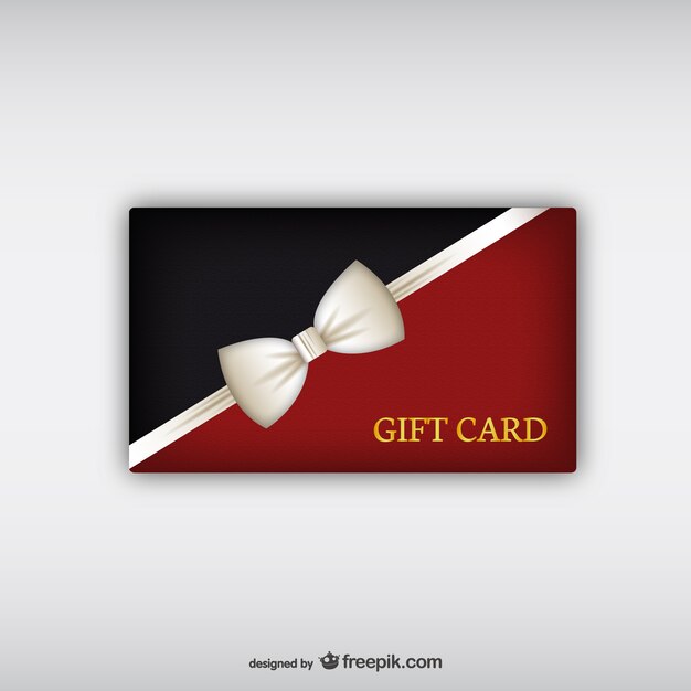 Gift card met wit lint