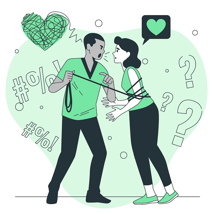 Gratis Vector giftige relatie concept illustratie