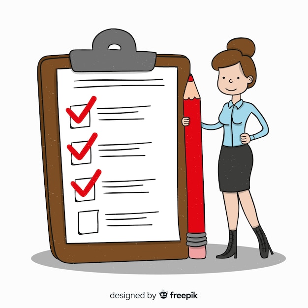 Gratis vector gigantische checklist