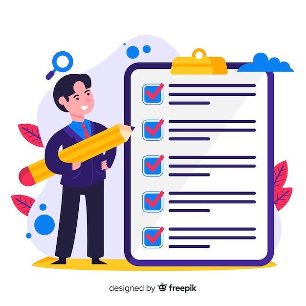 Gratis vector gigantische checklist