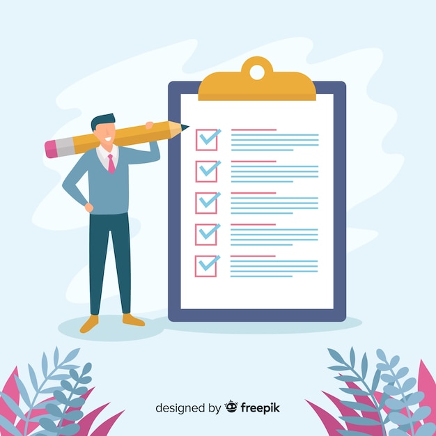 Gratis vector gigantische checklist