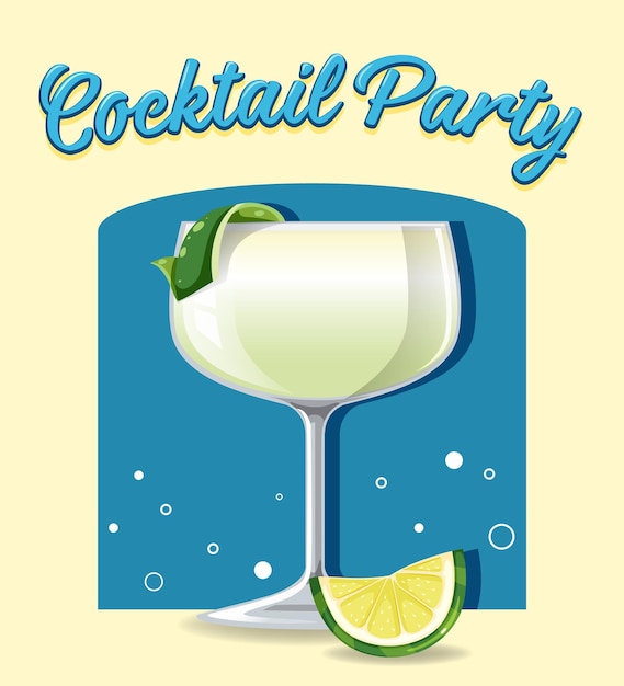 Gratis vector gin-tonic cocktail in het glas