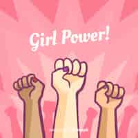 Gratis vector girl power achtergrond