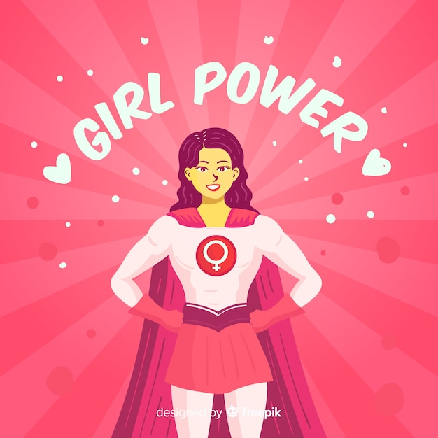 Gratis vector girl power achtergrond