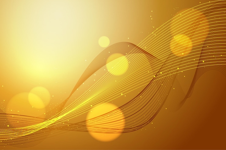 Gratis Vector glad gouden golfbehangthema