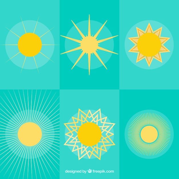 Glanzend zonpictogrammen