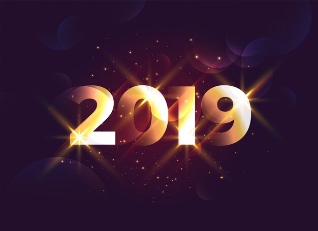 Glanzende 2019 creatieve nieuwe jaarachtergrond