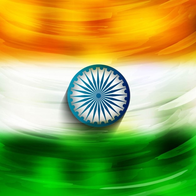 Gratis vector glanzende indiase vlag ontwerp