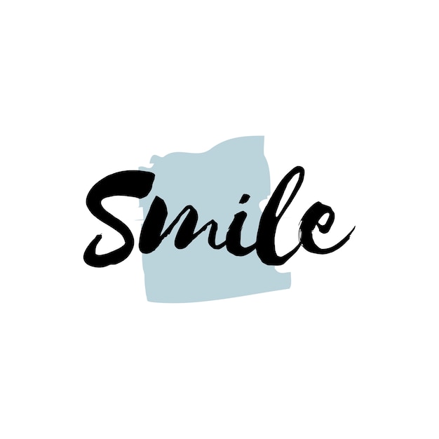 Glimlach typografie of logo vector