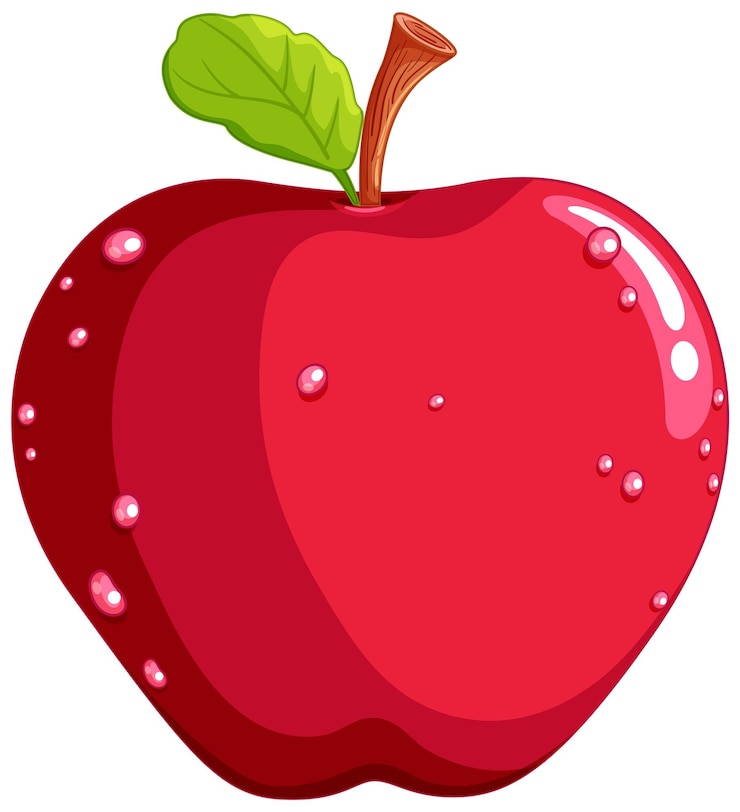 Gratis Vector glinsterende rode appel vector illustratie