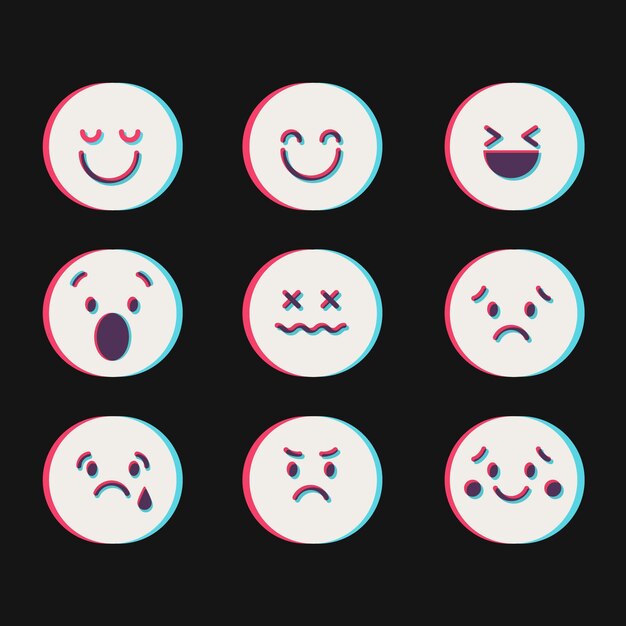 Glitch emoji-iconencollecties