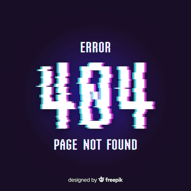 Glitch error 404 pagina achtergrond