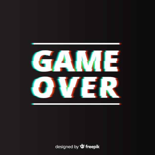 Glitch spel over de achtergrond