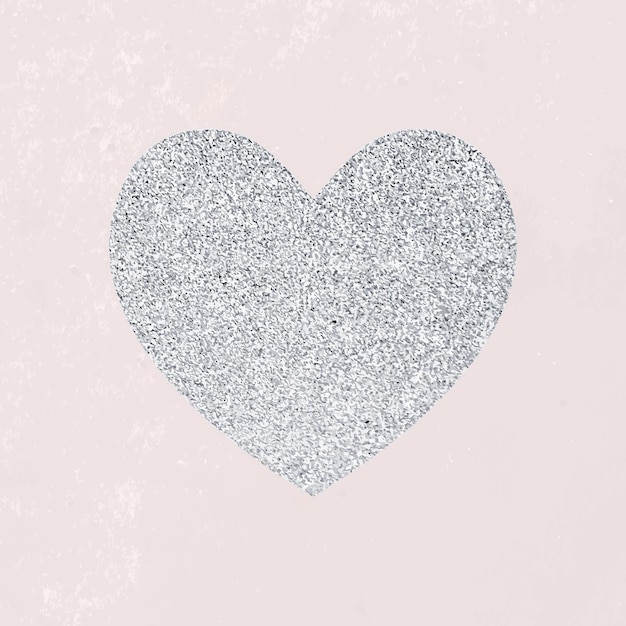 Glitter hart sticker vector