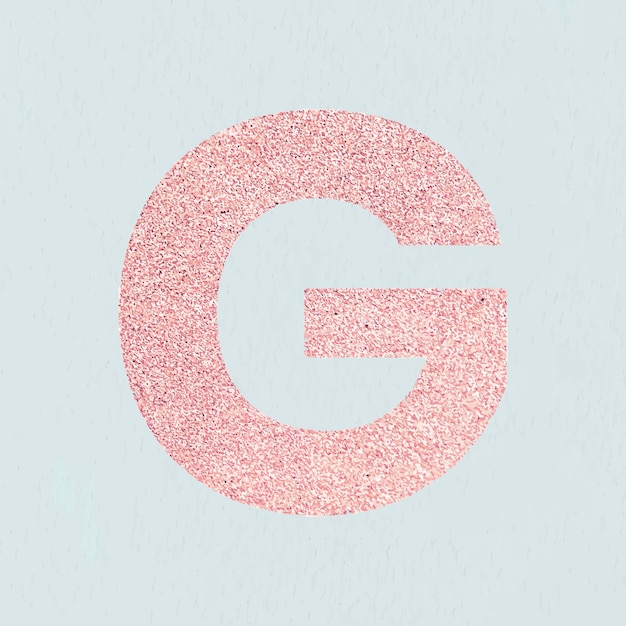 Gratis vector glitter hoofdletter g sticker vector