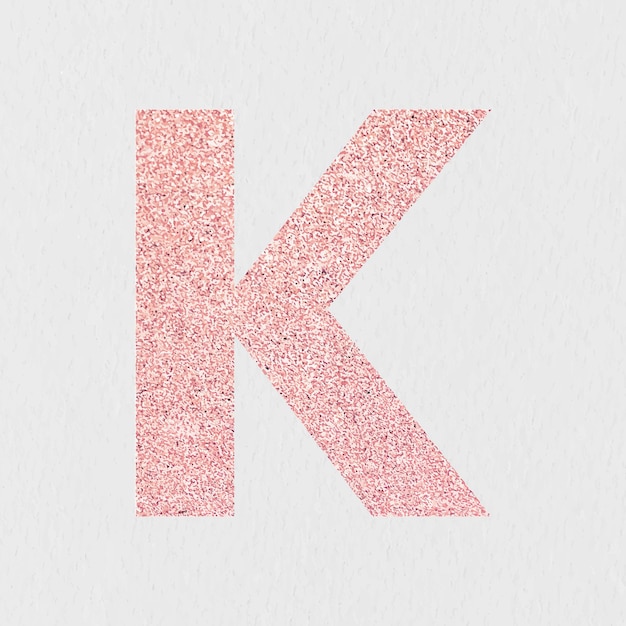 Glitter hoofdletter k sticker vector