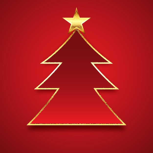 Gratis vector glittery kerstboom achtergrond