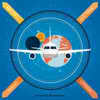 Gratis vector global voyage infographic