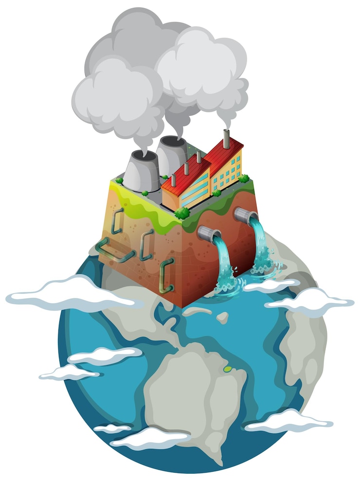 Gratis Vector global warming crisis earth39s iconic cartoon vervuiling