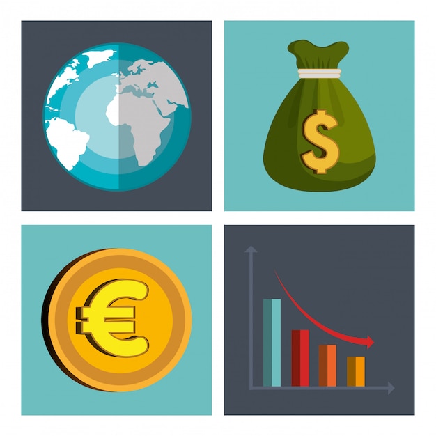 Gratis vector globale economie