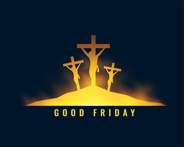 Gloeiende goede vrijdag jezus kruis achtergrond