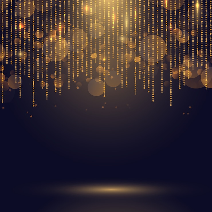 Gratis Vector gloeiende kerstverlichting achtergrond