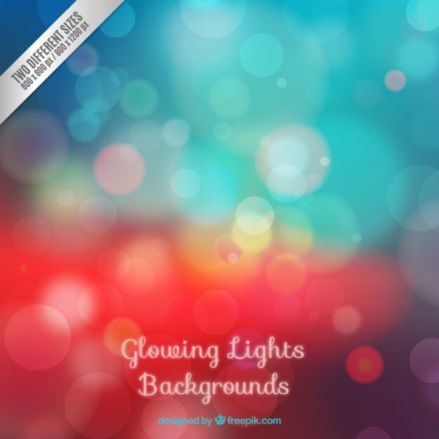 Gratis Vector gloeiende lichten bokeh achtergrond