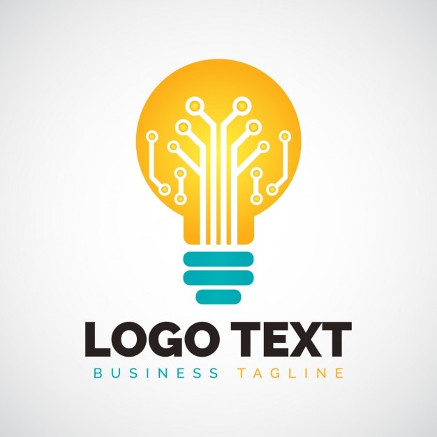 Gratis vector gloeilamp vorm logo