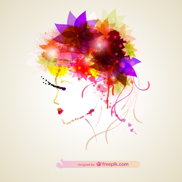 Gratis vector glossy vrouw profiel vector kunst