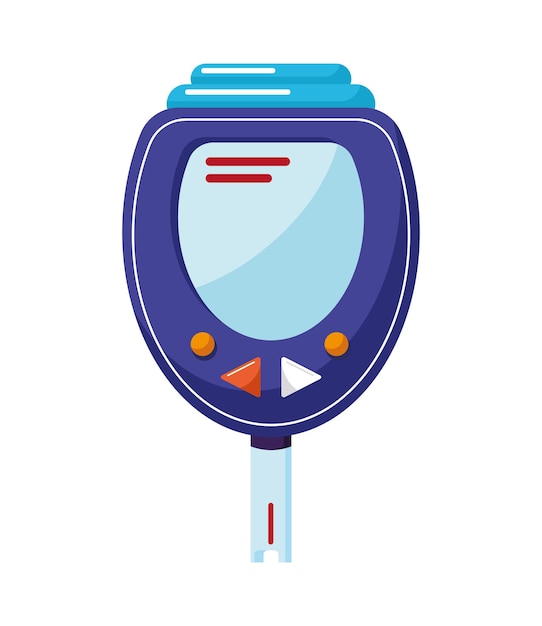 Gratis vector glucometer medisch apparaat